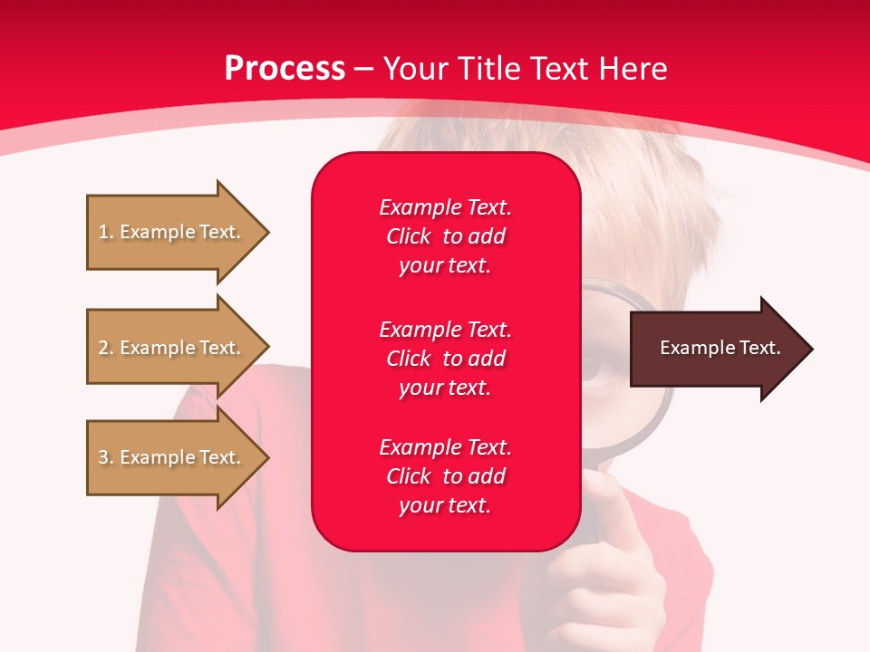 Caucasian Lens Exploration PowerPoint Template