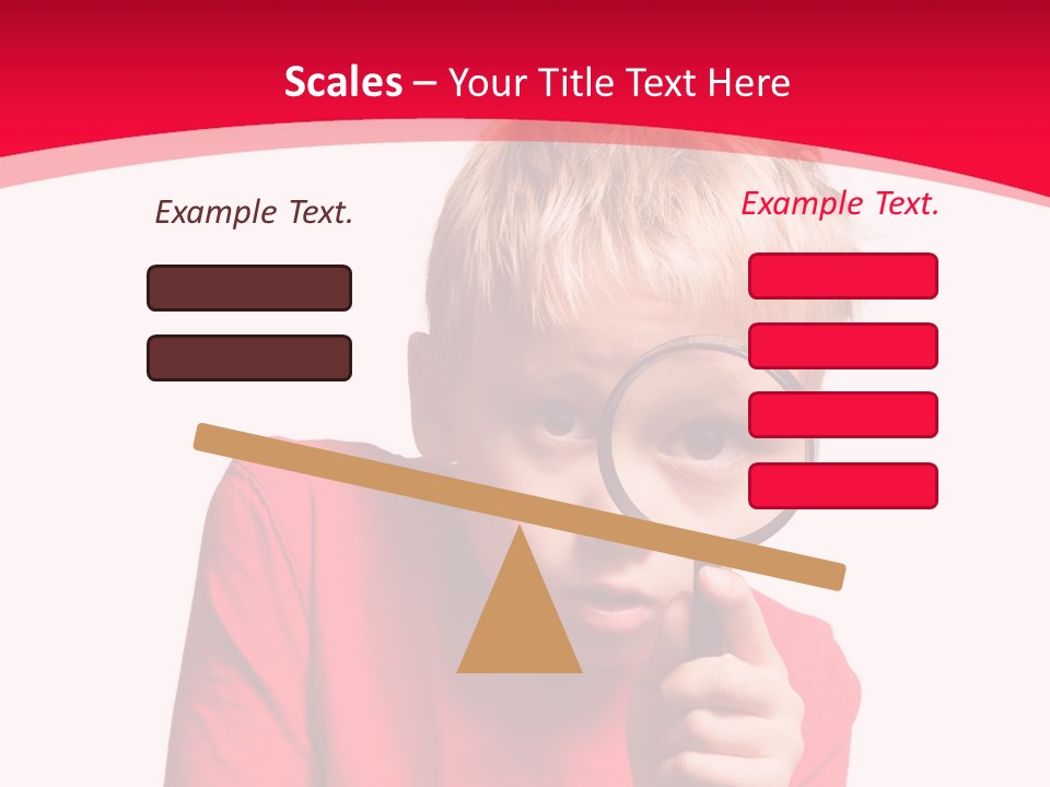 Caucasian Lens Exploration PowerPoint Template