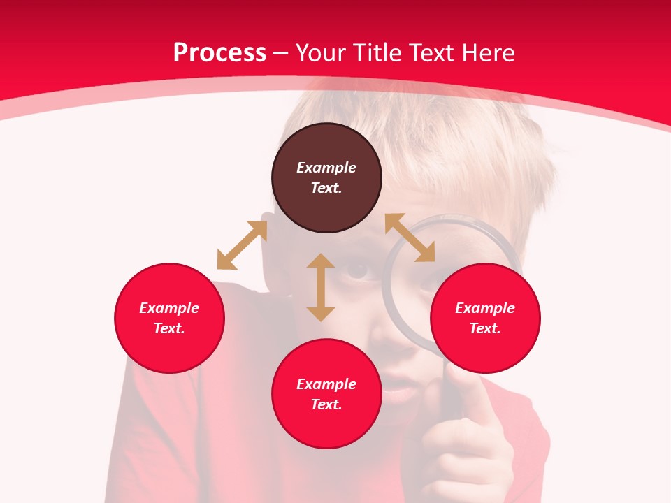 Caucasian Lens Exploration PowerPoint Template