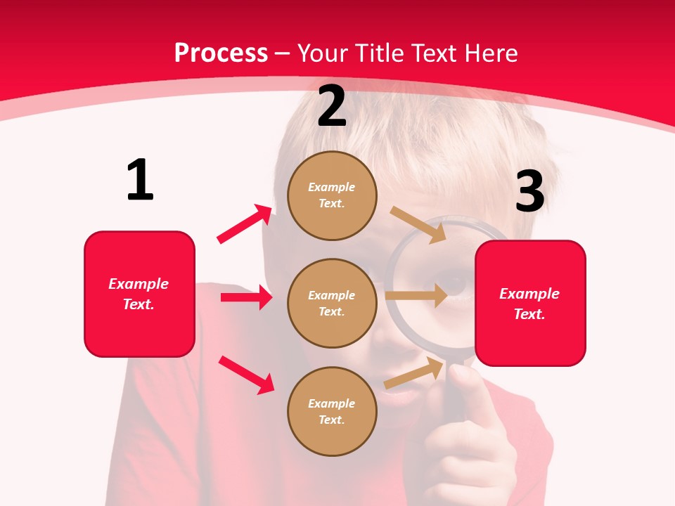 Caucasian Lens Exploration PowerPoint Template