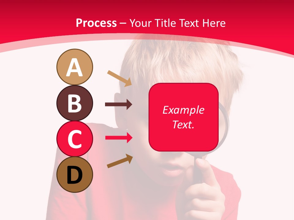 Caucasian Lens Exploration PowerPoint Template