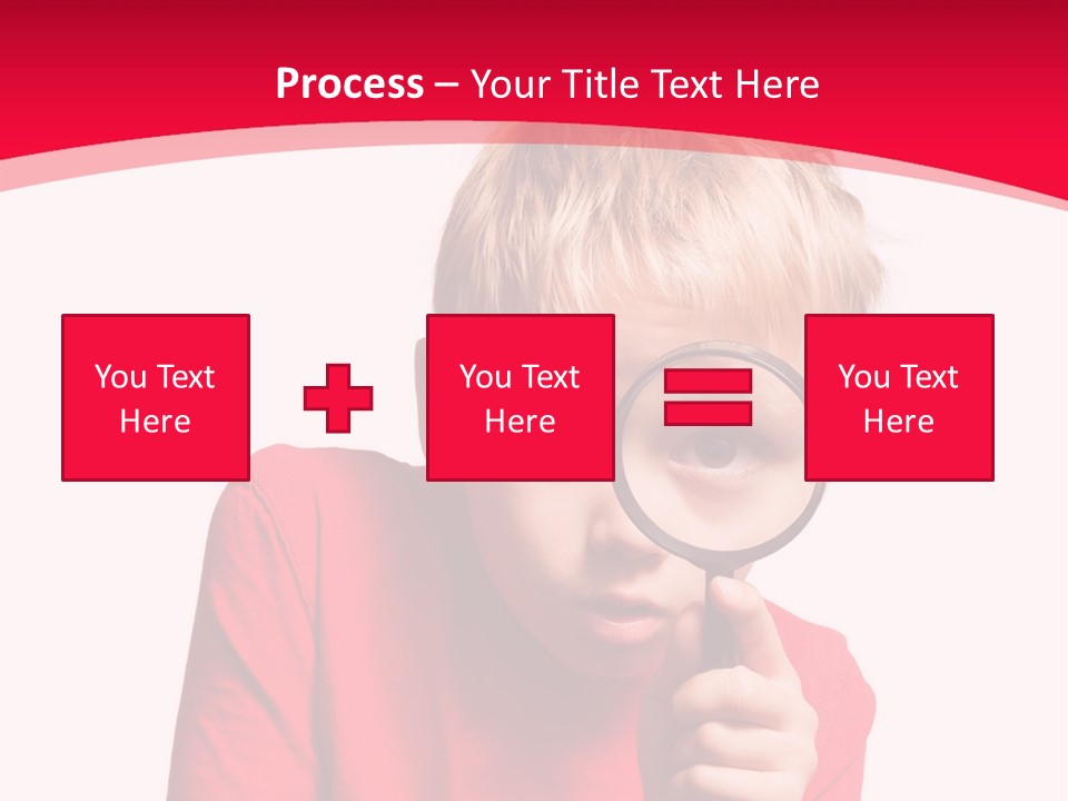 Caucasian Lens Exploration PowerPoint Template