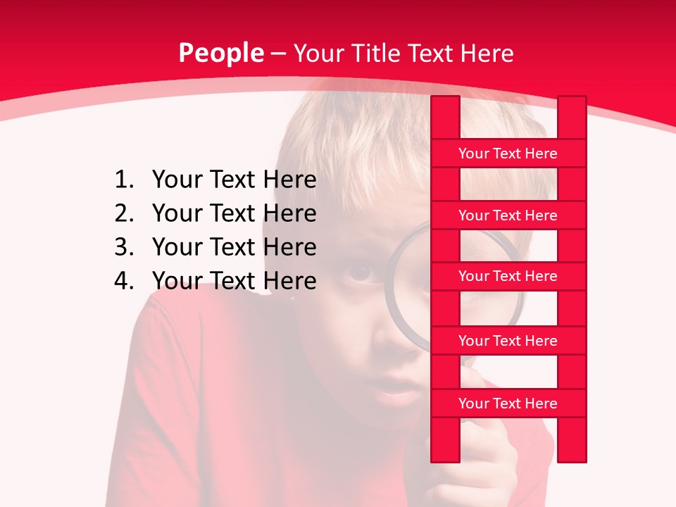 Caucasian Lens Exploration PowerPoint Template
