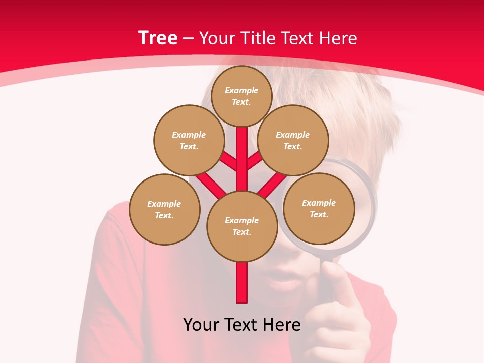 Caucasian Lens Exploration PowerPoint Template