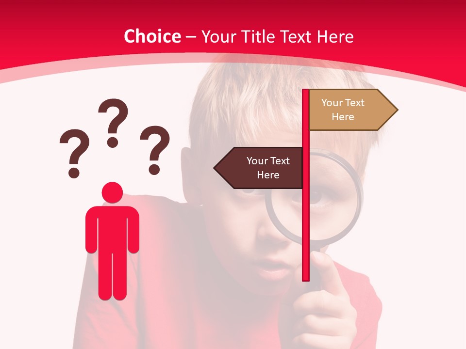 Caucasian Lens Exploration PowerPoint Template