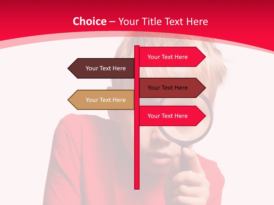 Caucasian Lens Exploration PowerPoint Template