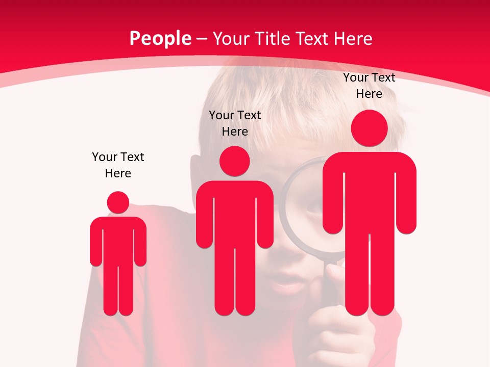 Caucasian Lens Exploration PowerPoint Template