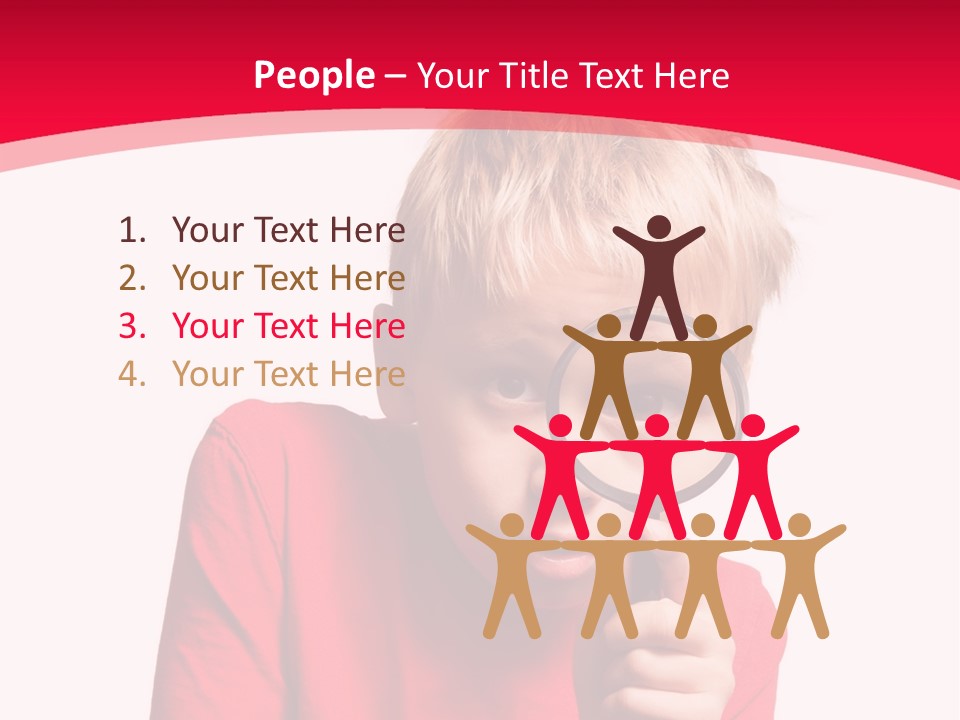 Caucasian Lens Exploration PowerPoint Template