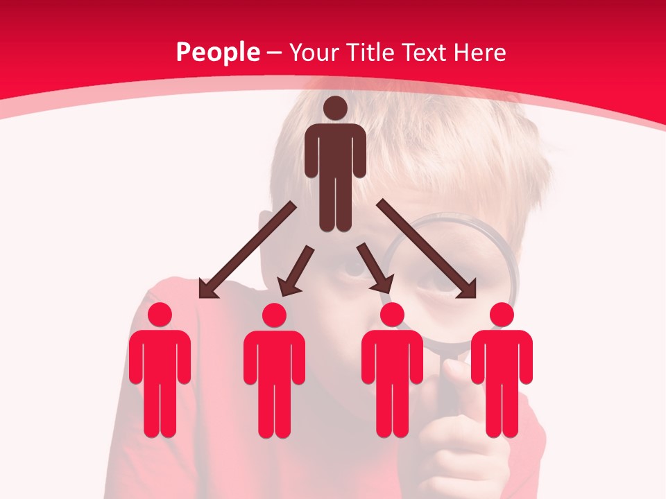 Caucasian Lens Exploration PowerPoint Template