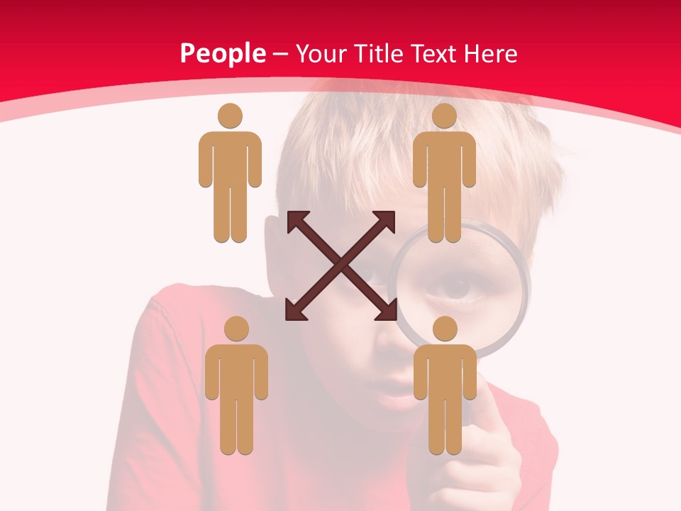 Caucasian Lens Exploration PowerPoint Template