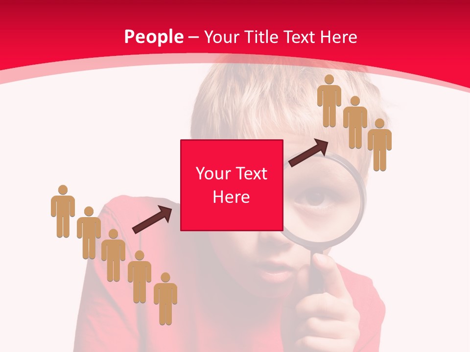 Caucasian Lens Exploration PowerPoint Template