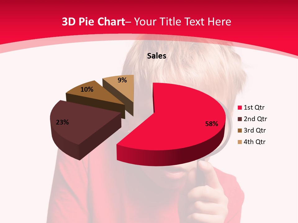 Caucasian Lens Exploration PowerPoint Template
