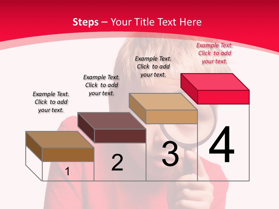 Caucasian Lens Exploration PowerPoint Template