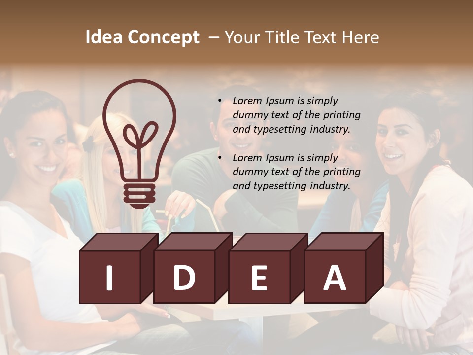 Break Indoor Afroamerican PowerPoint Template