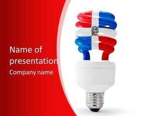 A Light Bulb With The Colors Of The Flag Of France PowerPoint Template
