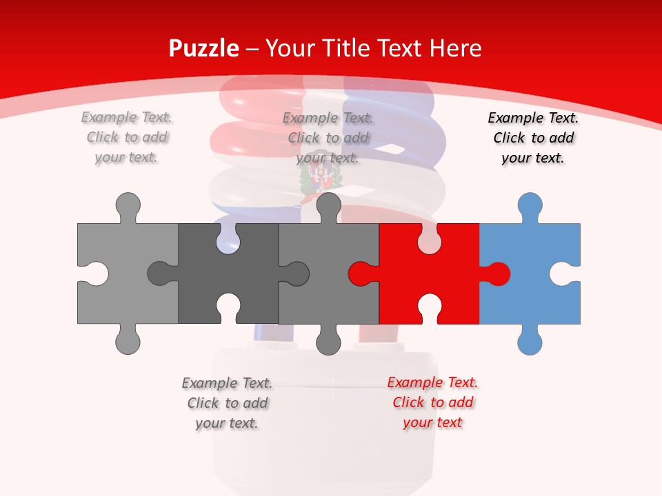 A Light Bulb With The Colors Of The Flag Of France PowerPoint Template