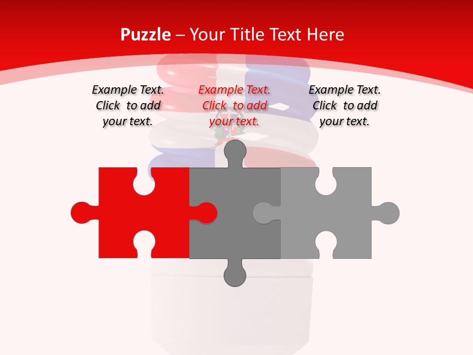 A Light Bulb With The Colors Of The Flag Of France PowerPoint Template