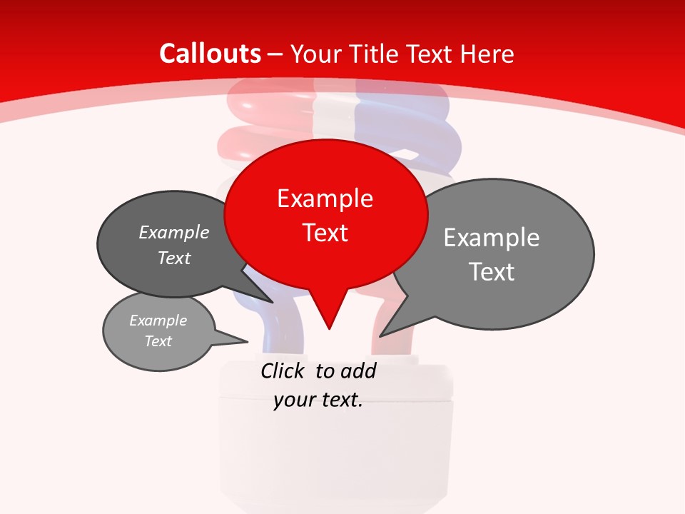 A Light Bulb With The Colors Of The Flag Of France PowerPoint Template