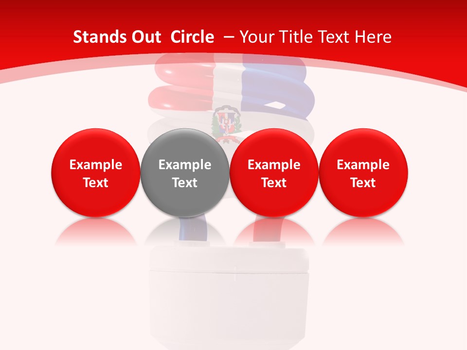 A Light Bulb With The Colors Of The Flag Of France PowerPoint Template