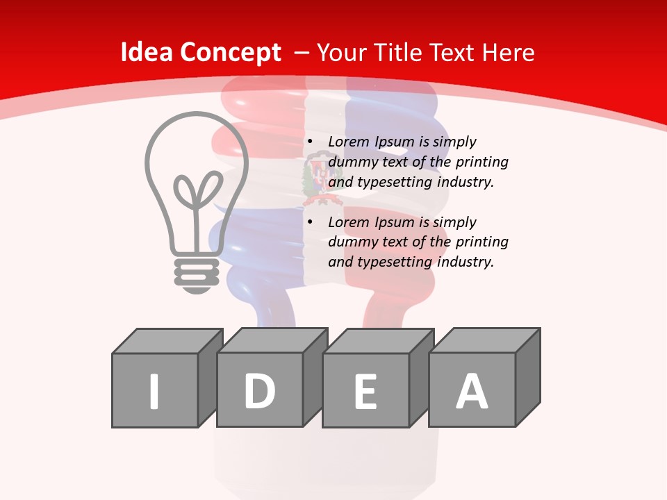 A Light Bulb With The Colors Of The Flag Of France PowerPoint Template