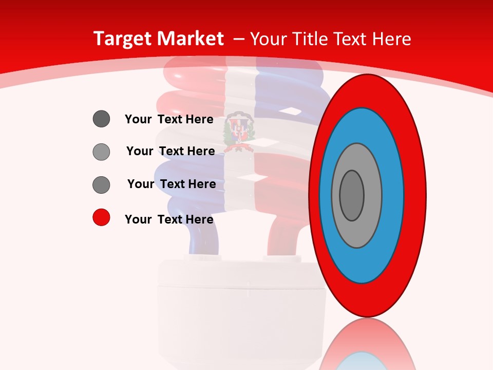 A Light Bulb With The Colors Of The Flag Of France PowerPoint Template