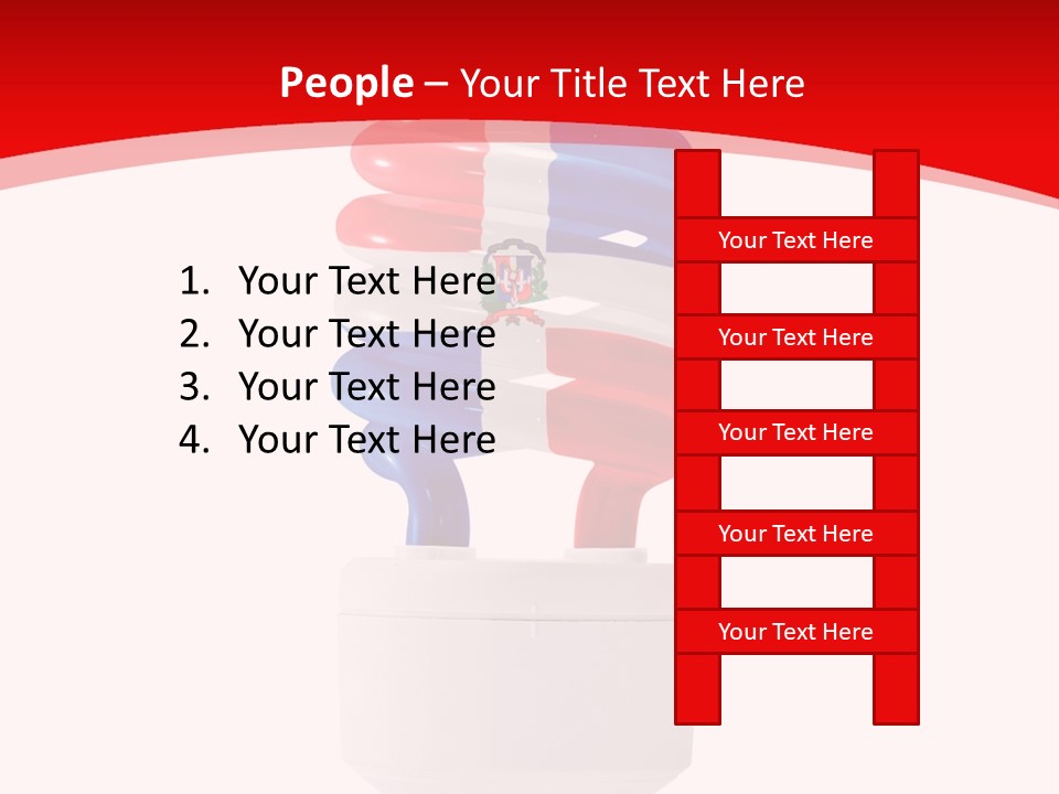 A Light Bulb With The Colors Of The Flag Of France PowerPoint Template