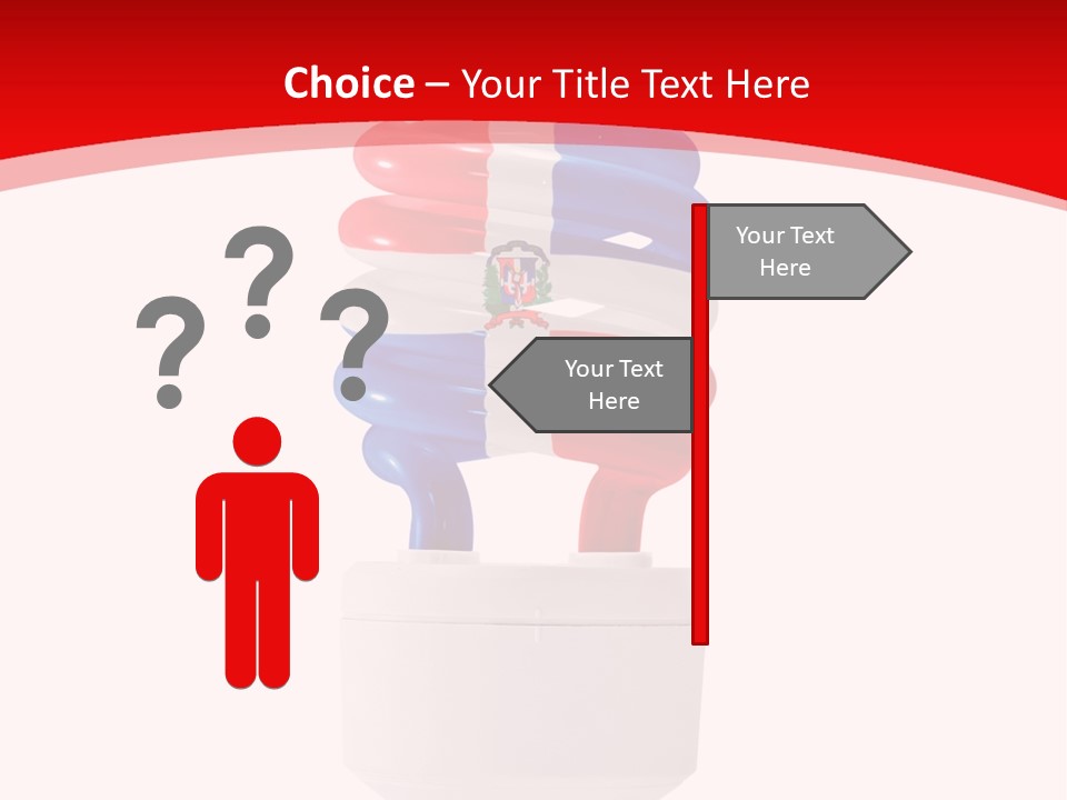 A Light Bulb With The Colors Of The Flag Of France PowerPoint Template