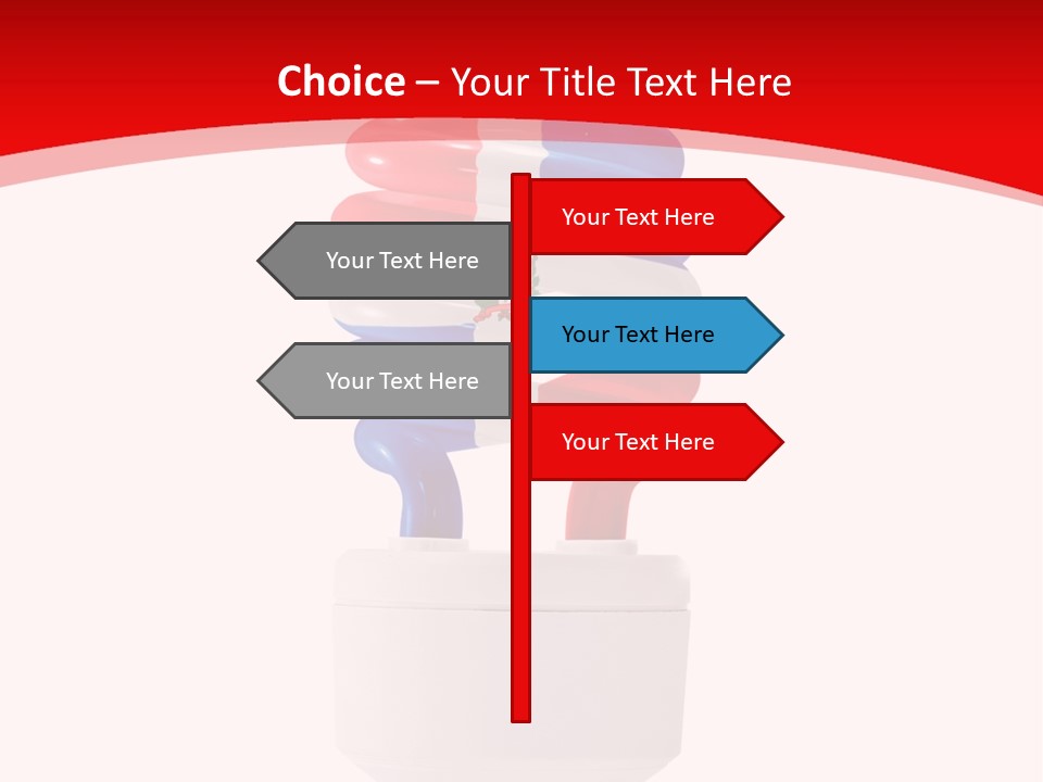 A Light Bulb With The Colors Of The Flag Of France PowerPoint Template