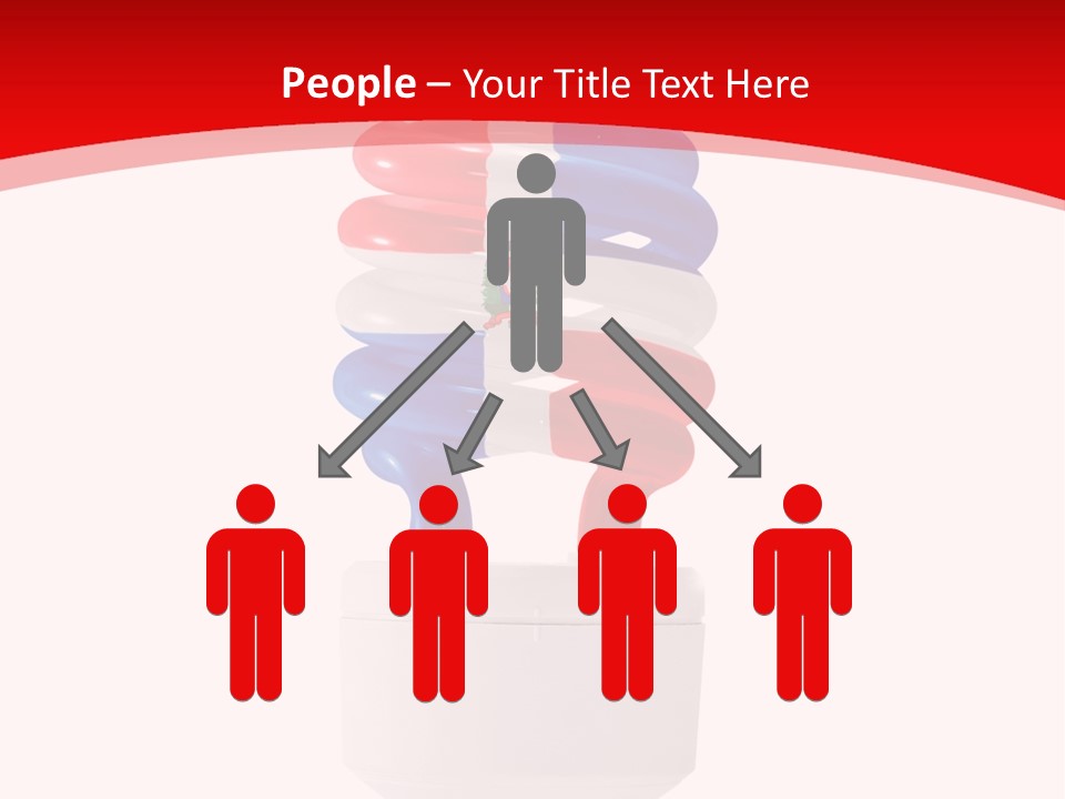 A Light Bulb With The Colors Of The Flag Of France PowerPoint Template