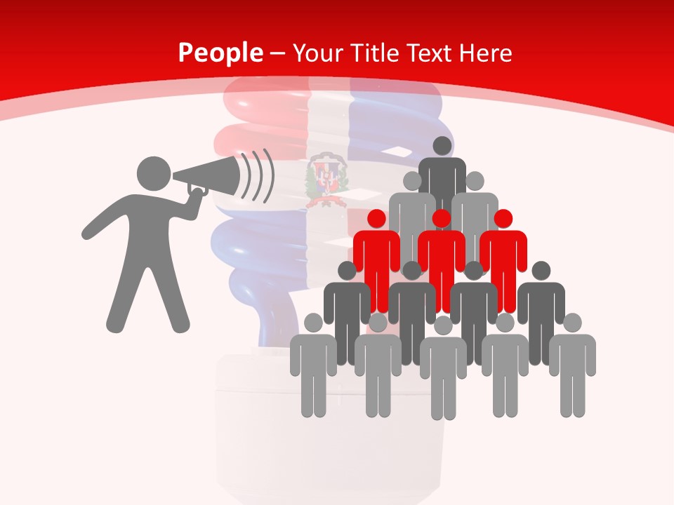 A Light Bulb With The Colors Of The Flag Of France PowerPoint Template