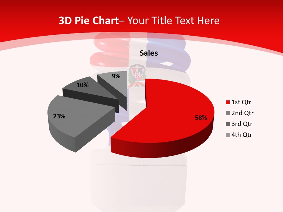 A Light Bulb With The Colors Of The Flag Of France PowerPoint Template