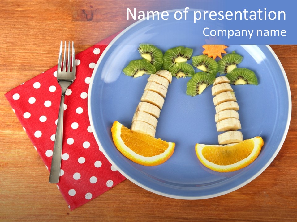 Kiwi Fork Lunch PowerPoint Template