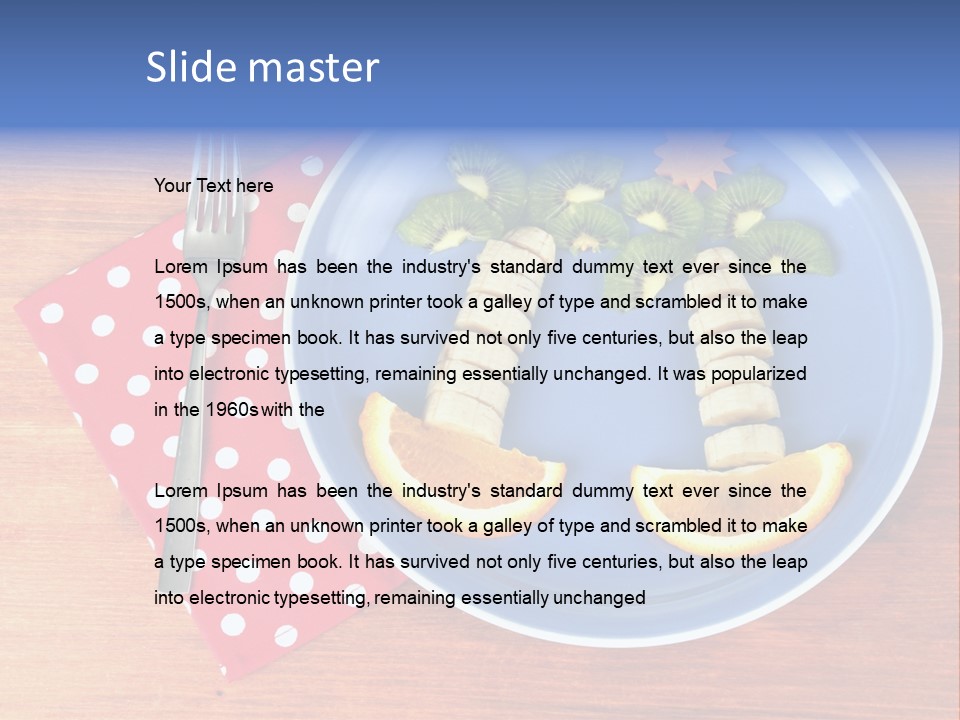 Kiwi Fork Lunch PowerPoint Template