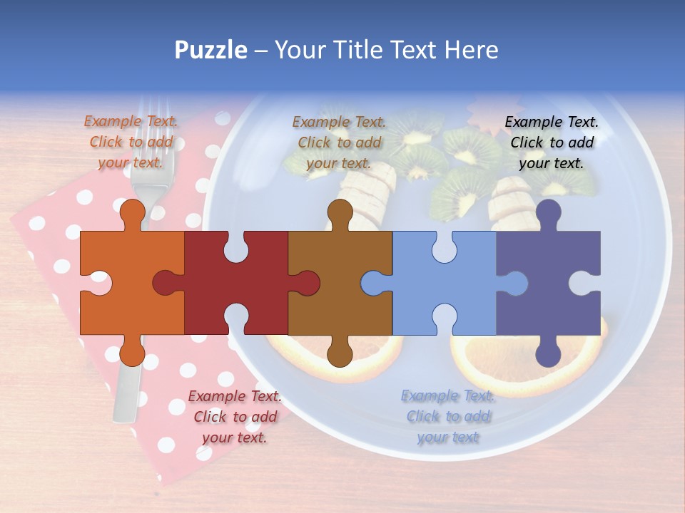 Kiwi Fork Lunch PowerPoint Template