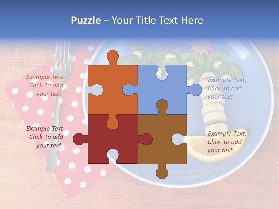 Kiwi Fork Lunch PowerPoint Template