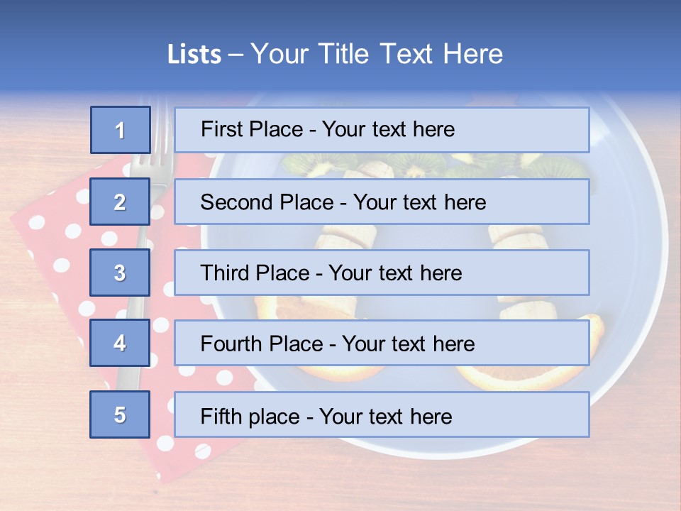 Kiwi Fork Lunch PowerPoint Template