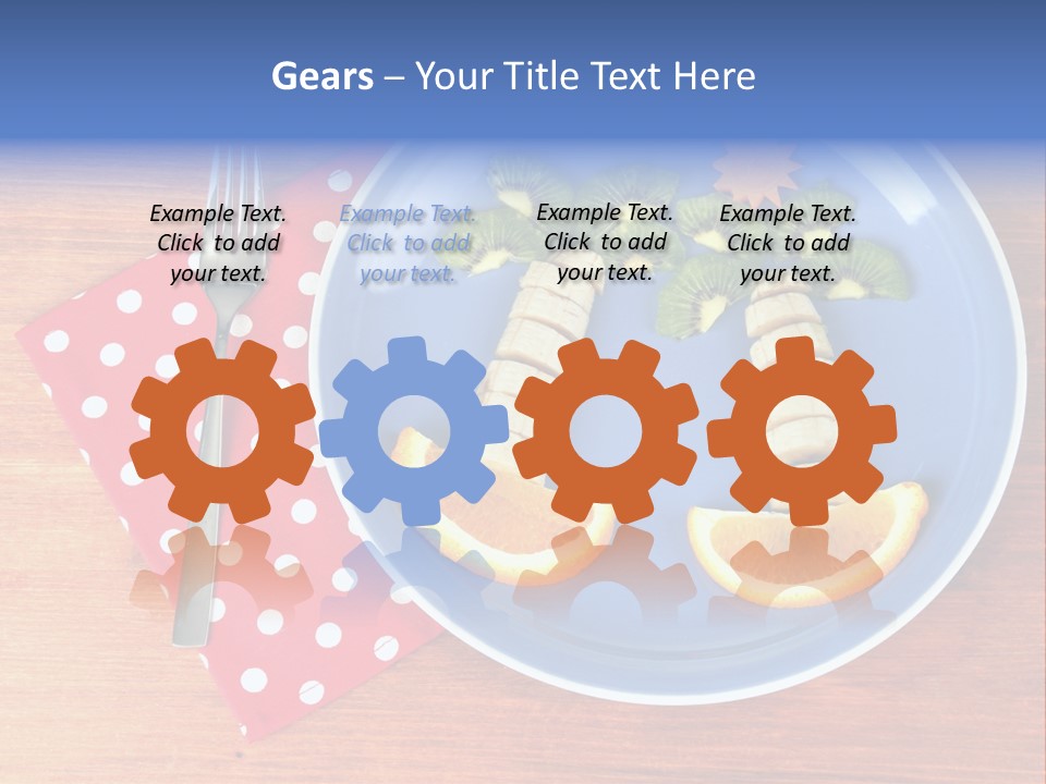 Kiwi Fork Lunch PowerPoint Template