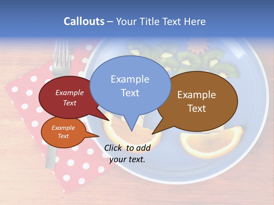 Kiwi Fork Lunch PowerPoint Template