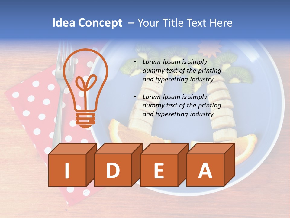 Kiwi Fork Lunch PowerPoint Template