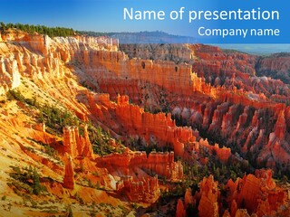 Grand Blue Canyon PowerPoint Template