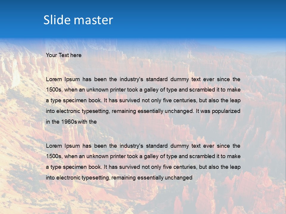 Grand Blue Canyon PowerPoint Template