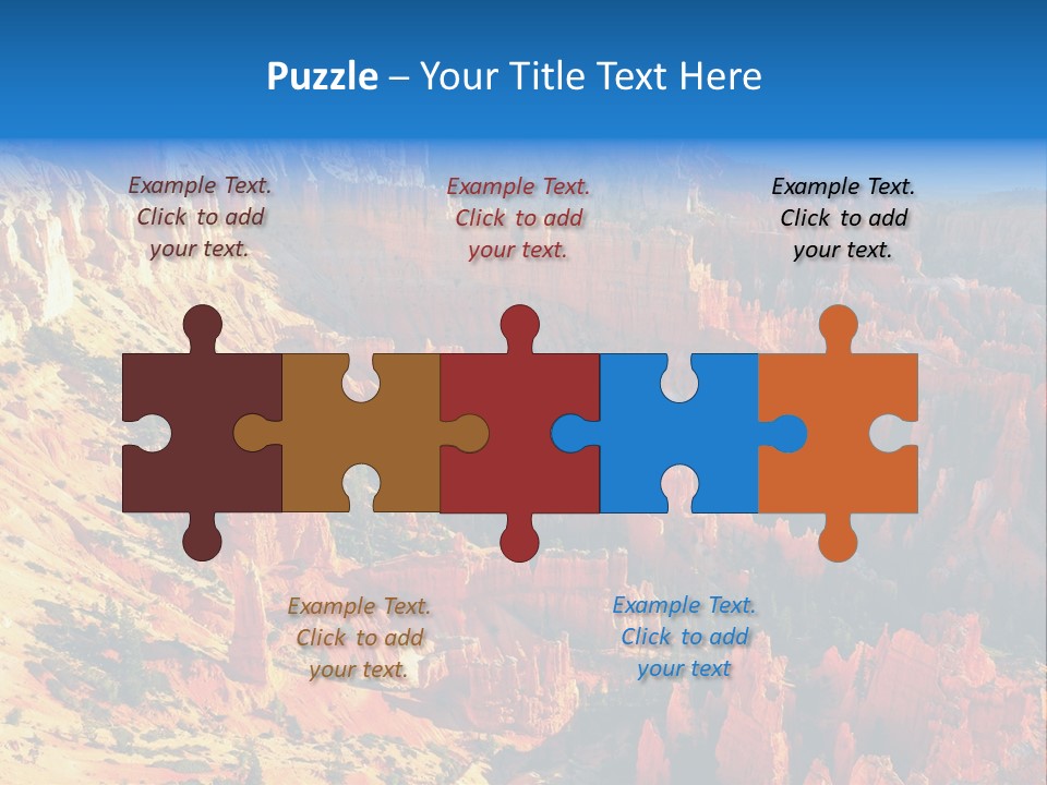 Grand Blue Canyon PowerPoint Template