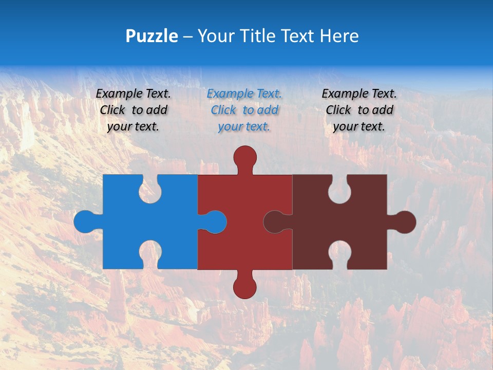 Grand Blue Canyon PowerPoint Template