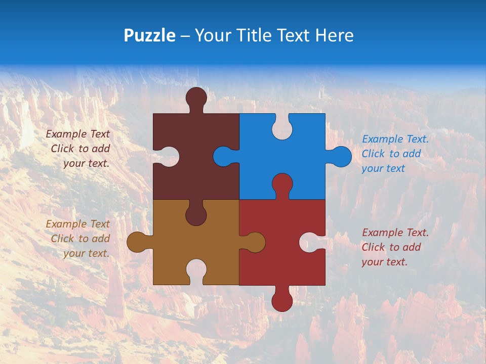 Grand Blue Canyon PowerPoint Template