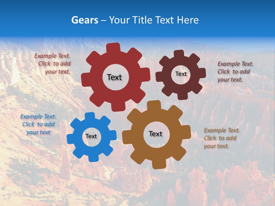 Grand Blue Canyon PowerPoint Template