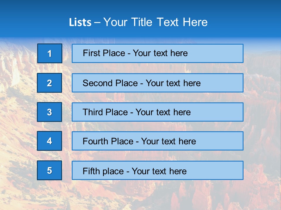 Grand Blue Canyon PowerPoint Template