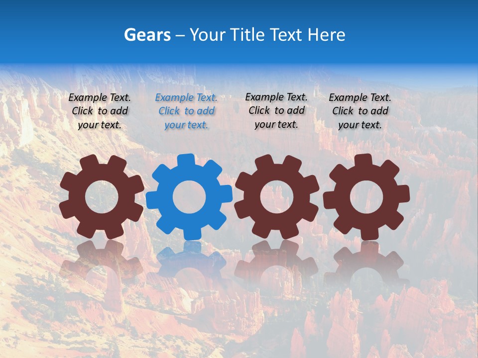 Grand Blue Canyon PowerPoint Template