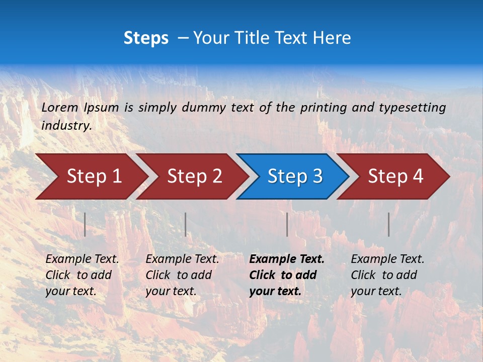 Grand Blue Canyon PowerPoint Template