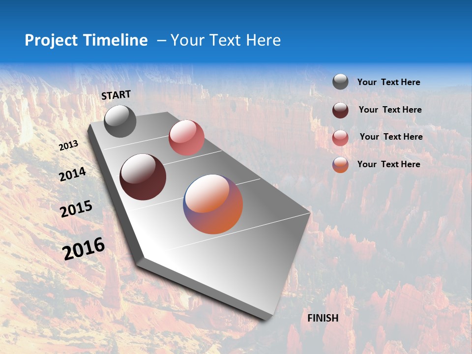 Grand Blue Canyon PowerPoint Template