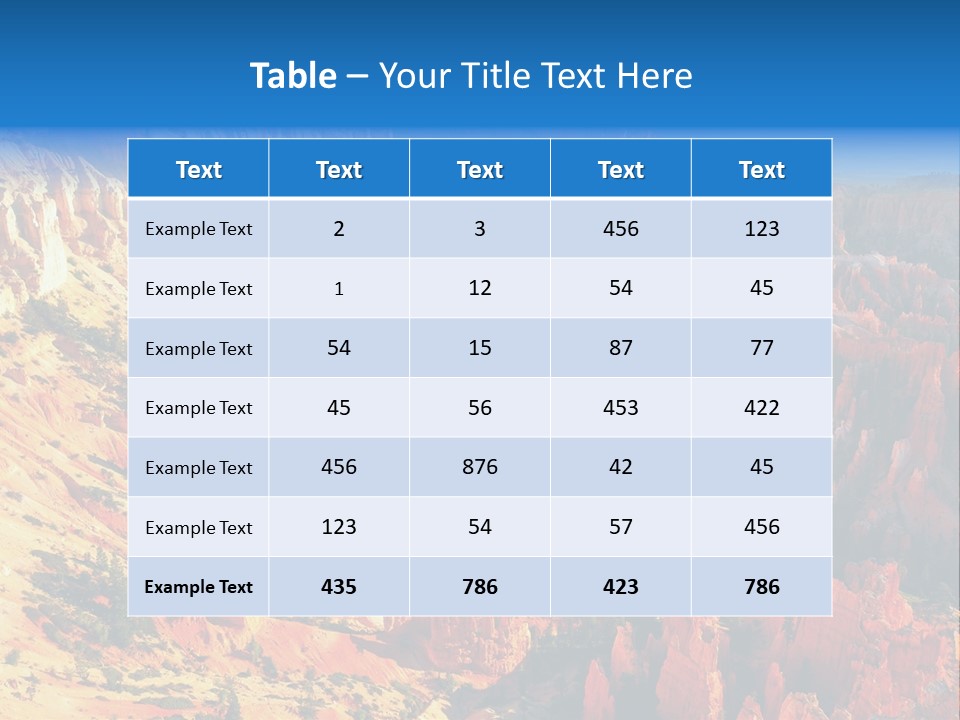 Grand Blue Canyon PowerPoint Template
